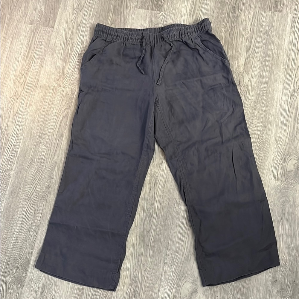 LL Bean Petite Linen Pant 14P